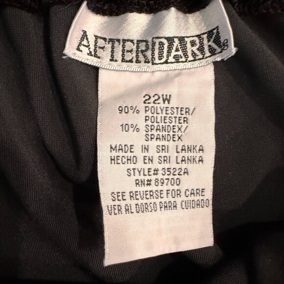 Vtg Velvet Pants Womens 22W Zip Back‎ 90s Plus Evening Party Whimsigoth Stretch - Picture 4 of 5